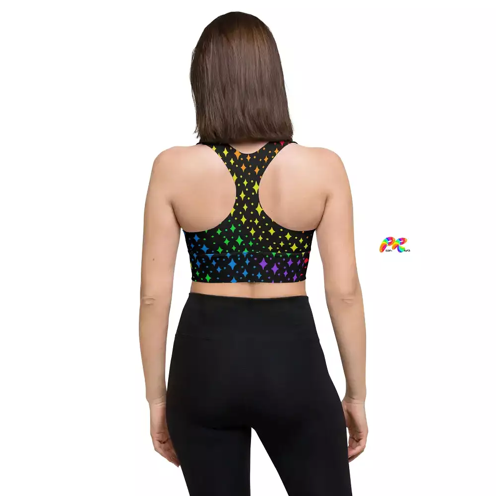 Pride Stars Longline Sports Bra