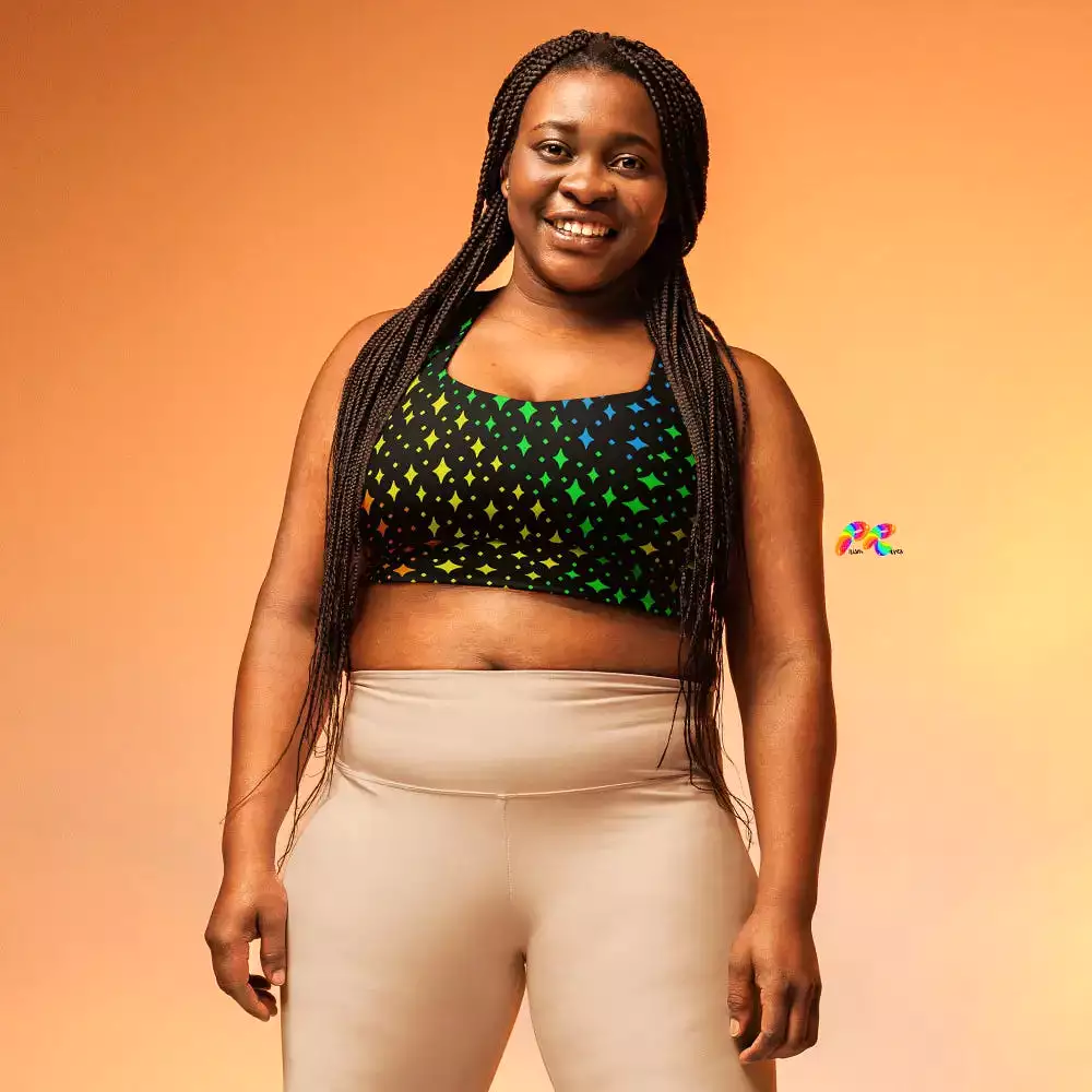 Pride Stars Longline Sports Bra