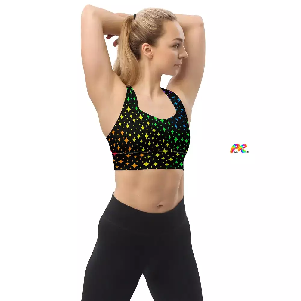 Pride Stars Longline Sports Bra