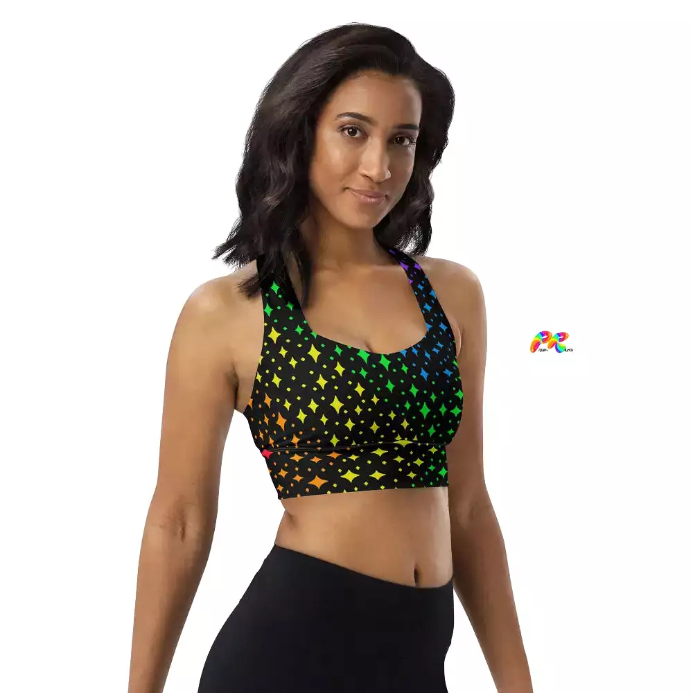 Pride Stars Longline Sports Bra