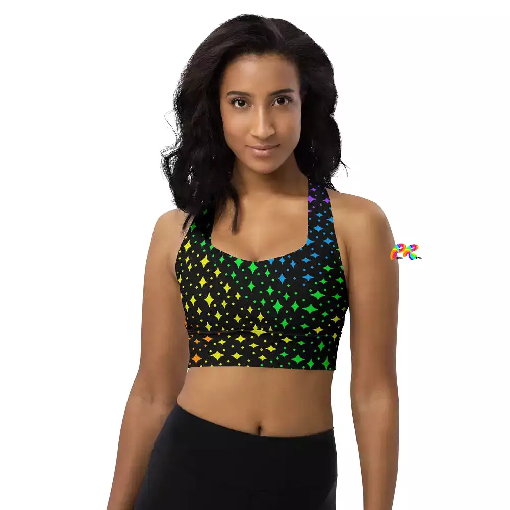 Pride Stars Longline Sports Bra