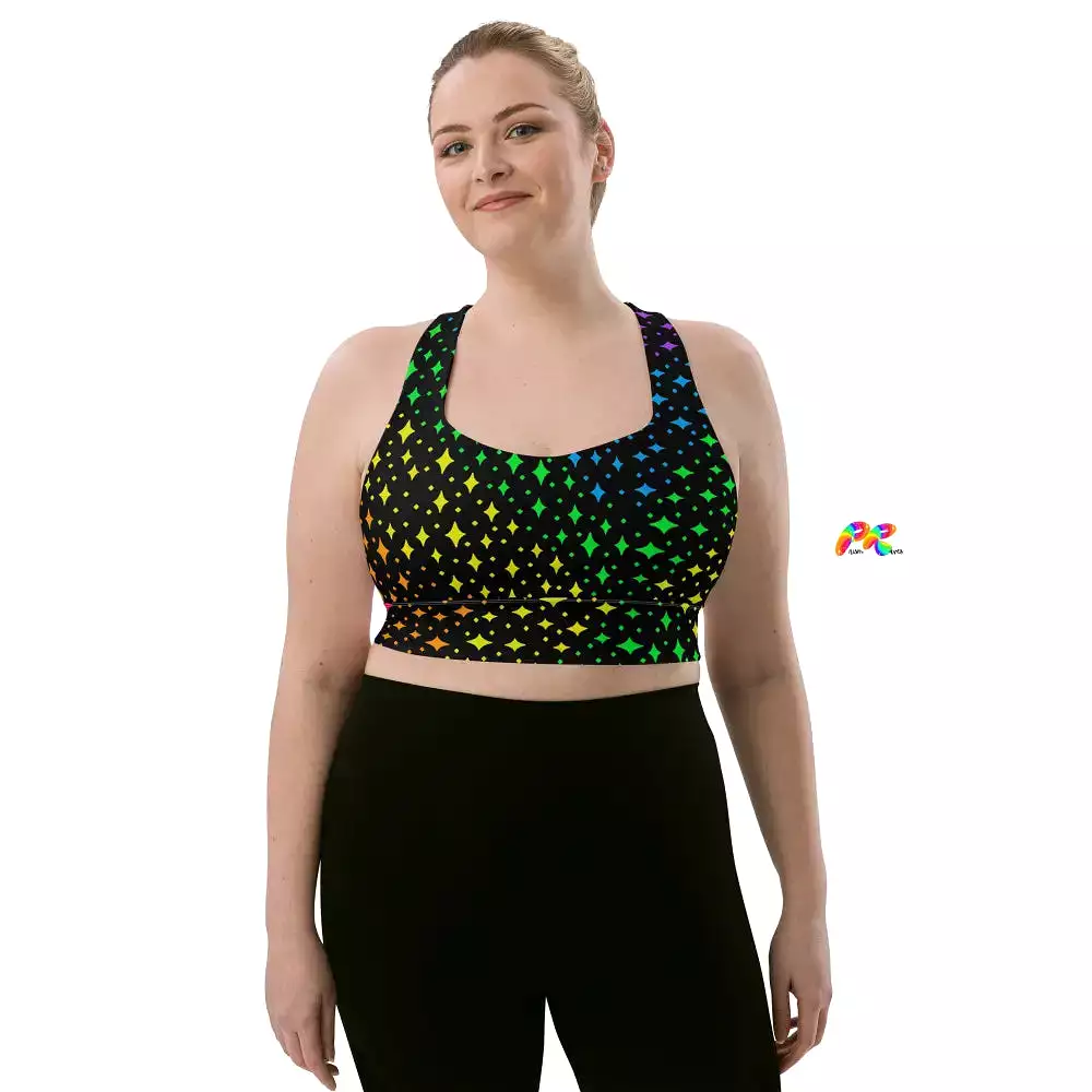 Pride Stars Longline Sports Bra