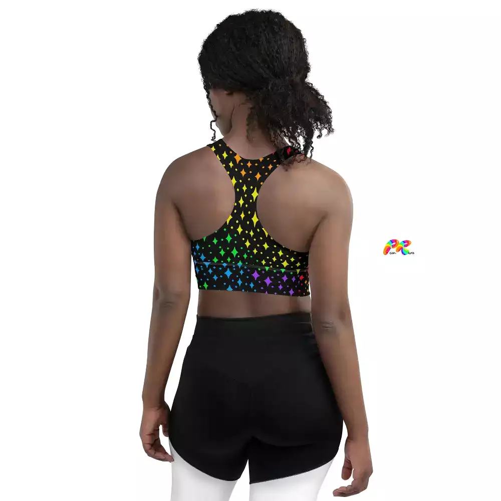 Pride Stars Longline Sports Bra