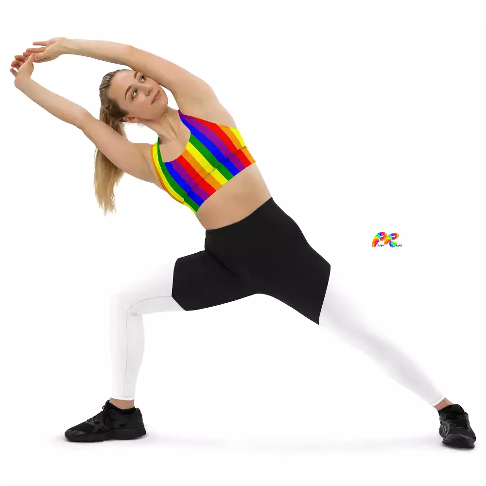 Pride Stripes Longline Sports Bra