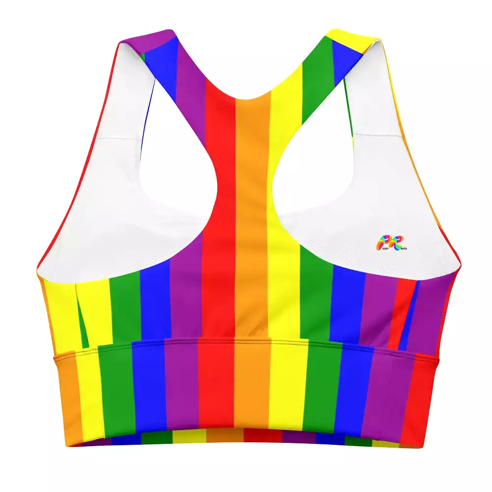 Pride Stripes Longline Sports Bra