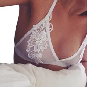 Push up Bra Bralette Ropa Interior Mujer Sexy Bra Women Translucent Underwear Sheer Lace Strap Lingerie Bra Top