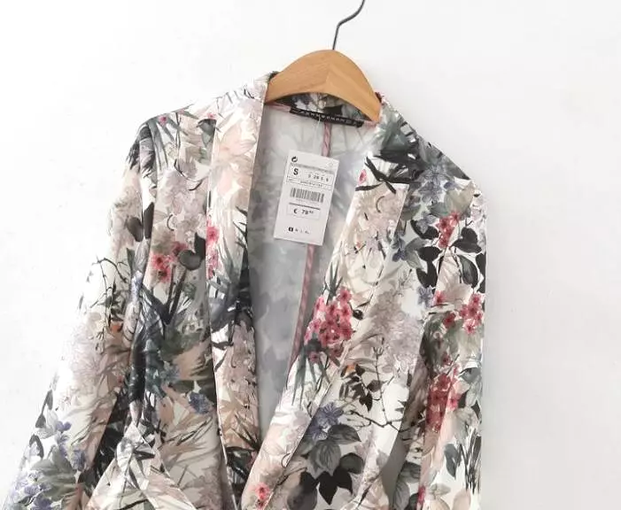 Retro Floral Blazer Women - Casual - Floral