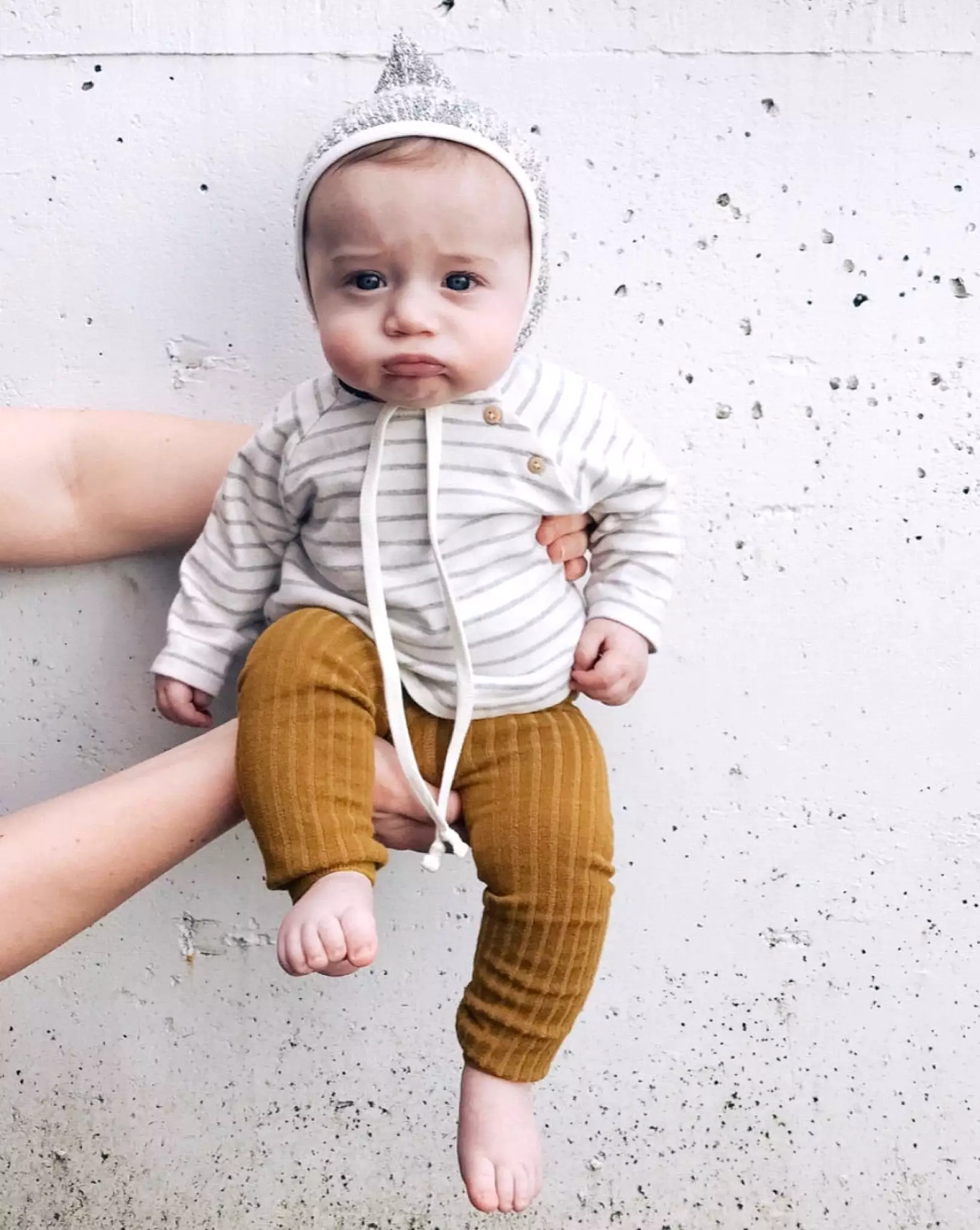 Ribbed Knit Baby Leggings | Mustard