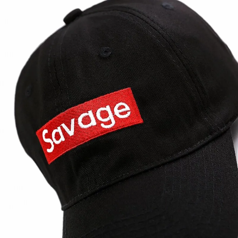 Savage Embroidery Men and Women's Cotton Dad Hats Baseball Cap