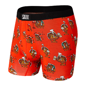 SAXX Men's Vibe Boxer Brief Underwear - Red Drinksgiving