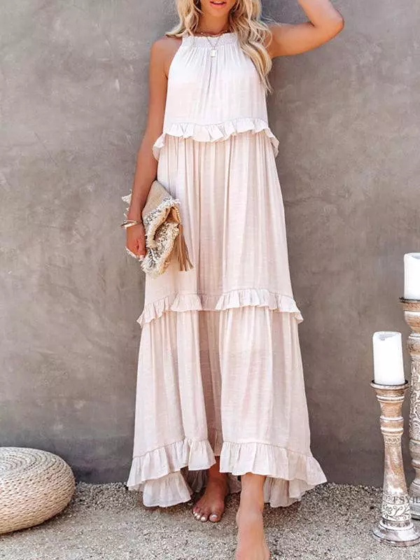 Sleeveless Ruffle Maxi dress