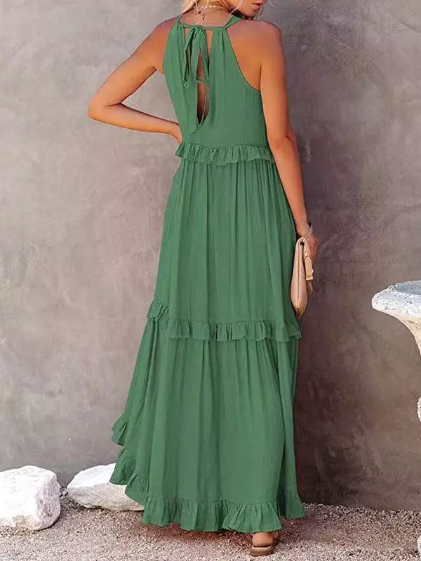 Sleeveless Ruffle Maxi dress