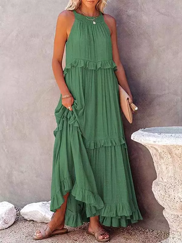 Sleeveless Ruffle Maxi dress