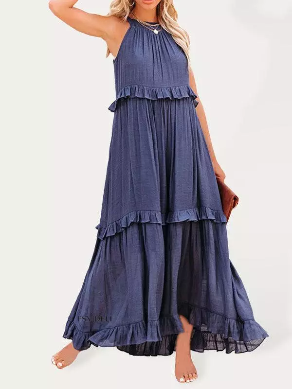 Sleeveless Ruffle Maxi dress