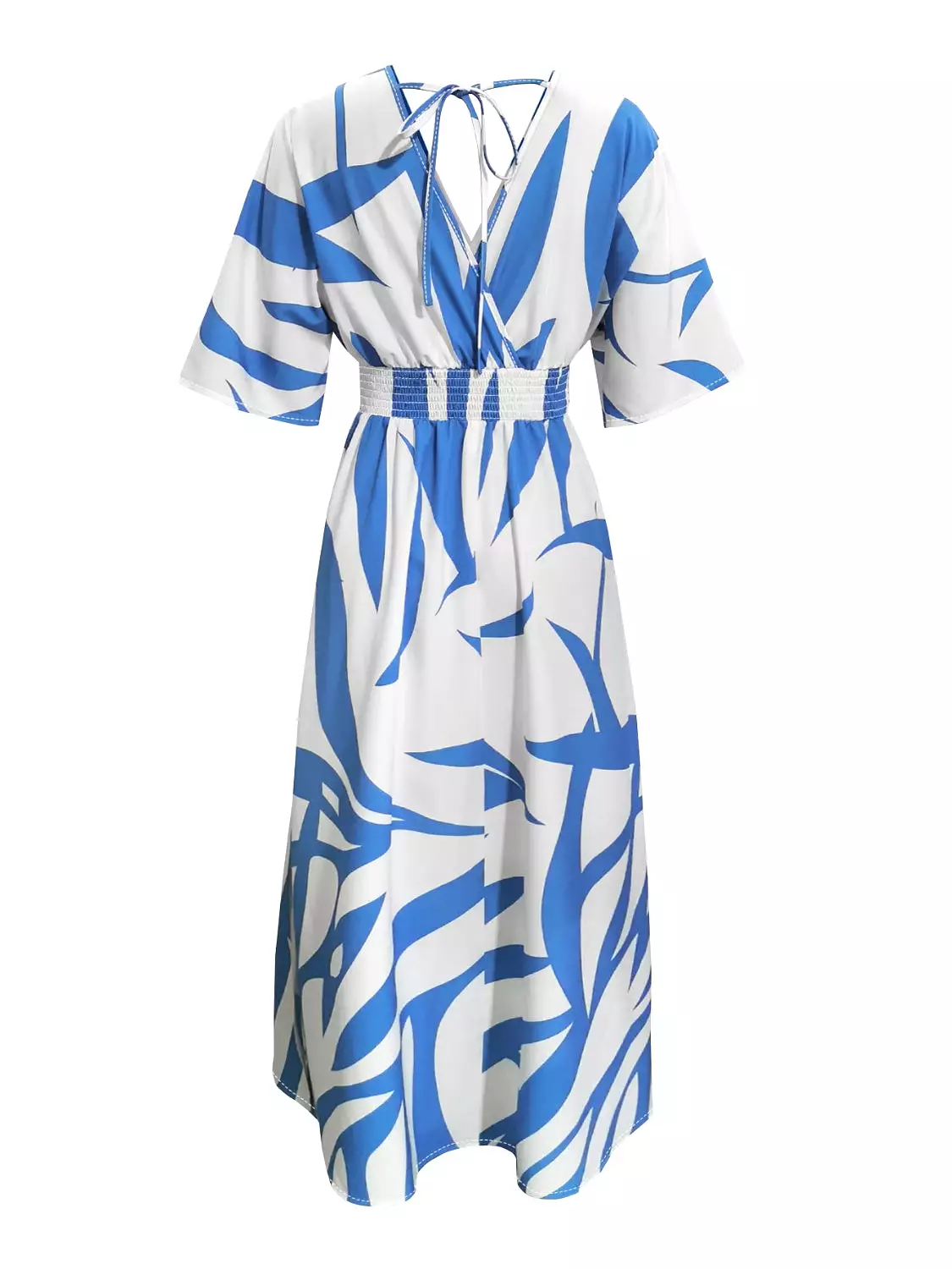 Slit Printed Surplice Maxi Dress