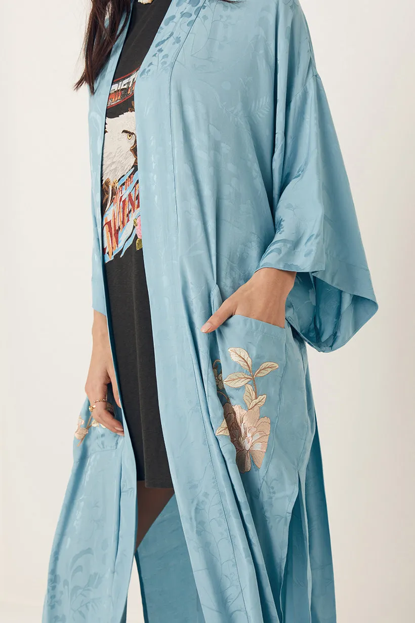 Spell & the Gypsy Atrium Embrodiered Maxi Robe Sapphire