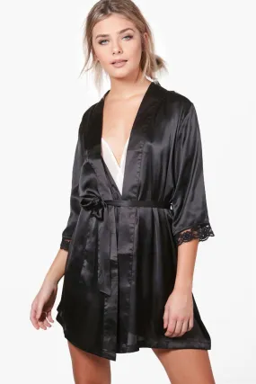 Taylor Satin + Lace Robe