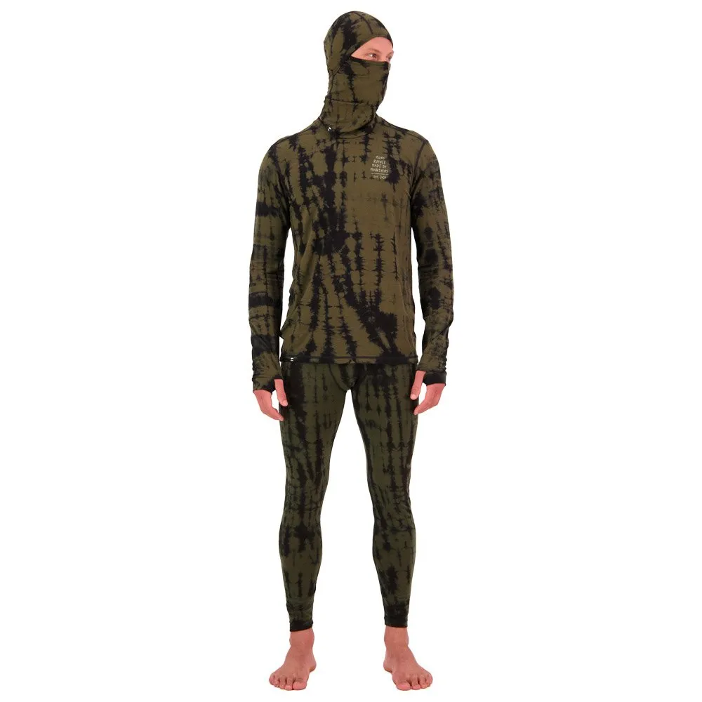 Technical underwear Mons Royale Europe ---M's Cascade Ls Olive Tie Dye