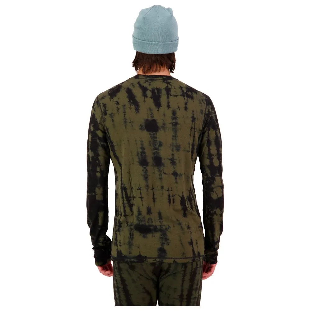 Technical underwear Mons Royale Europe ---M's Cascade Ls Olive Tie Dye