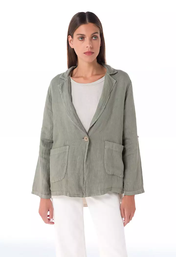 Textured Linen Light Blazer