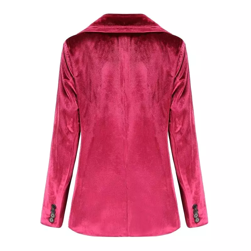 The Smooth Session Velvet Blazer Women - Casual - Plain-Solid