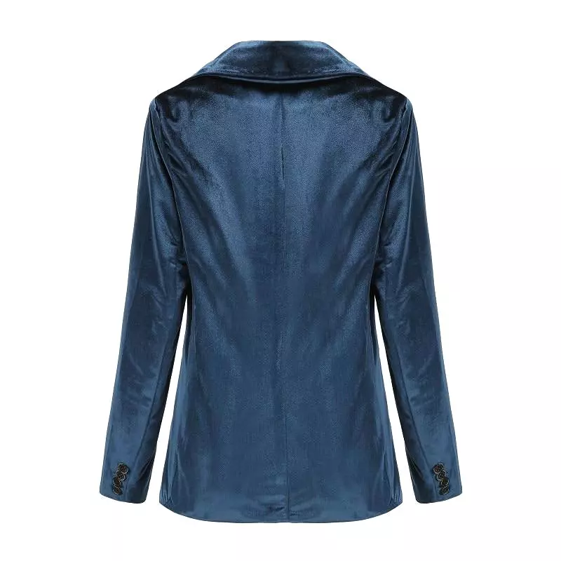 The Smooth Session Velvet Blazer Women - Casual - Plain-Solid