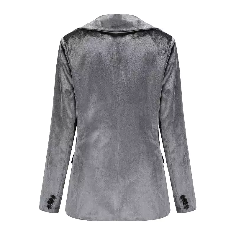 The Smooth Session Velvet Blazer Women - Casual - Plain-Solid