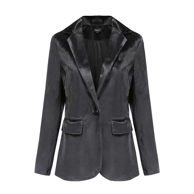 The Smooth Session Velvet Blazer Women - Casual - Plain-Solid