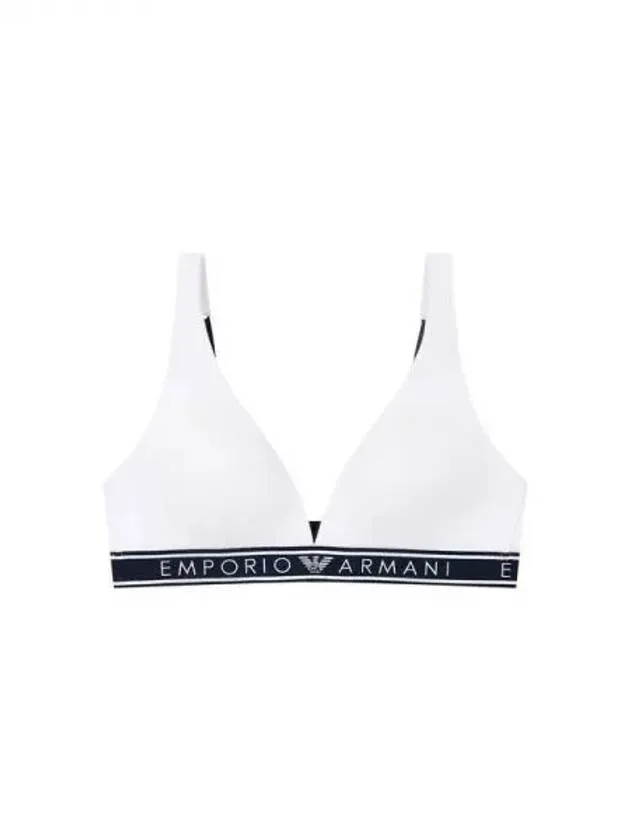 UNDERWEAR Women s Logo Banding Padded Deep Triangle Bra White 271008