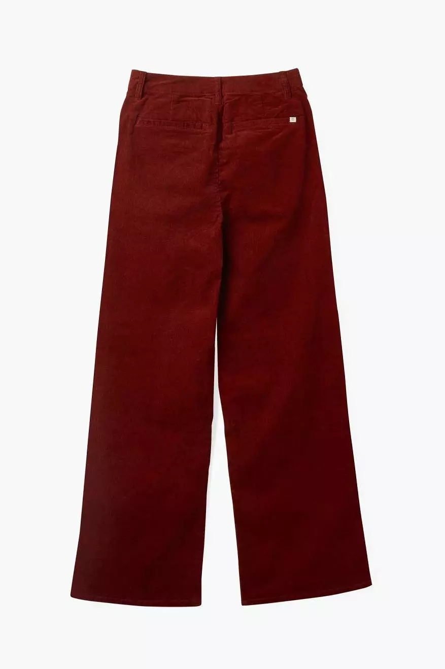 Victory Full Length Wide Leg Pant - Dark Burgundy