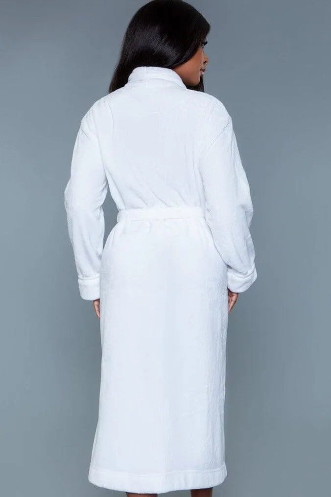 White Full-length Plush Robe