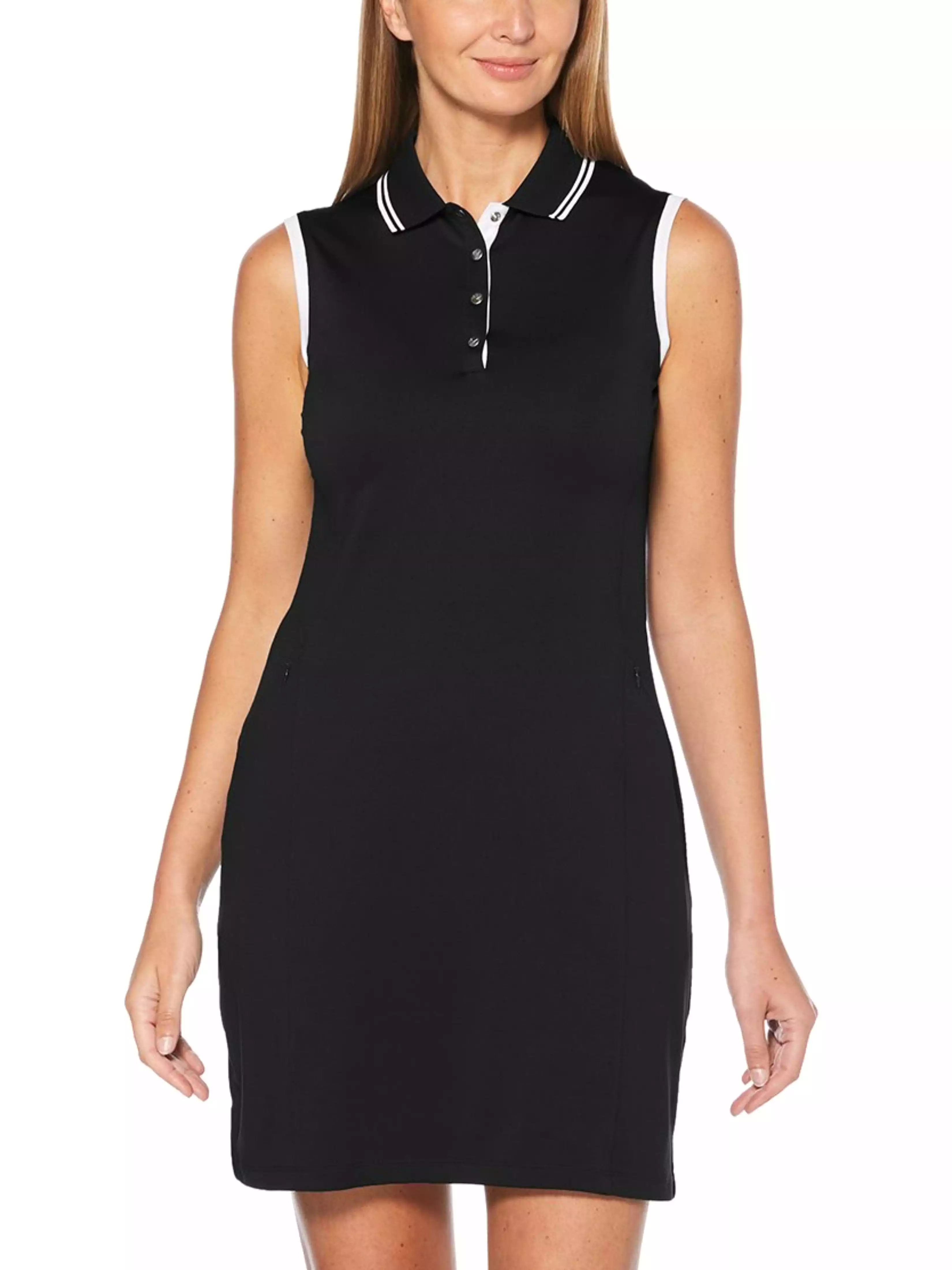 Womens Sleeveless Polo Dress