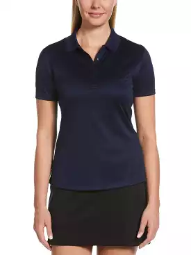 Womens Solid Swing Tech Polo