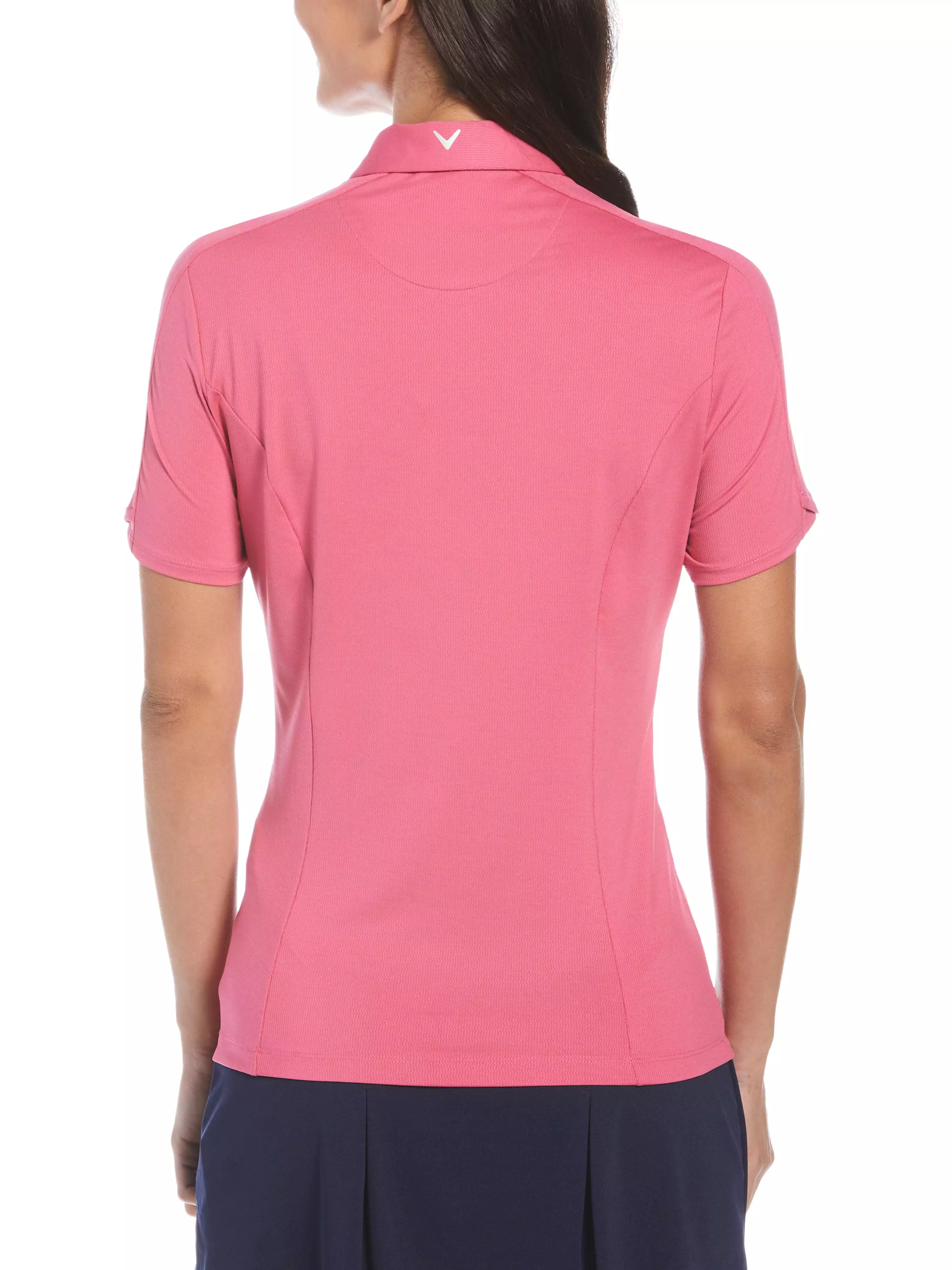 Womens Tonal Heather 1/4 Zip Polo