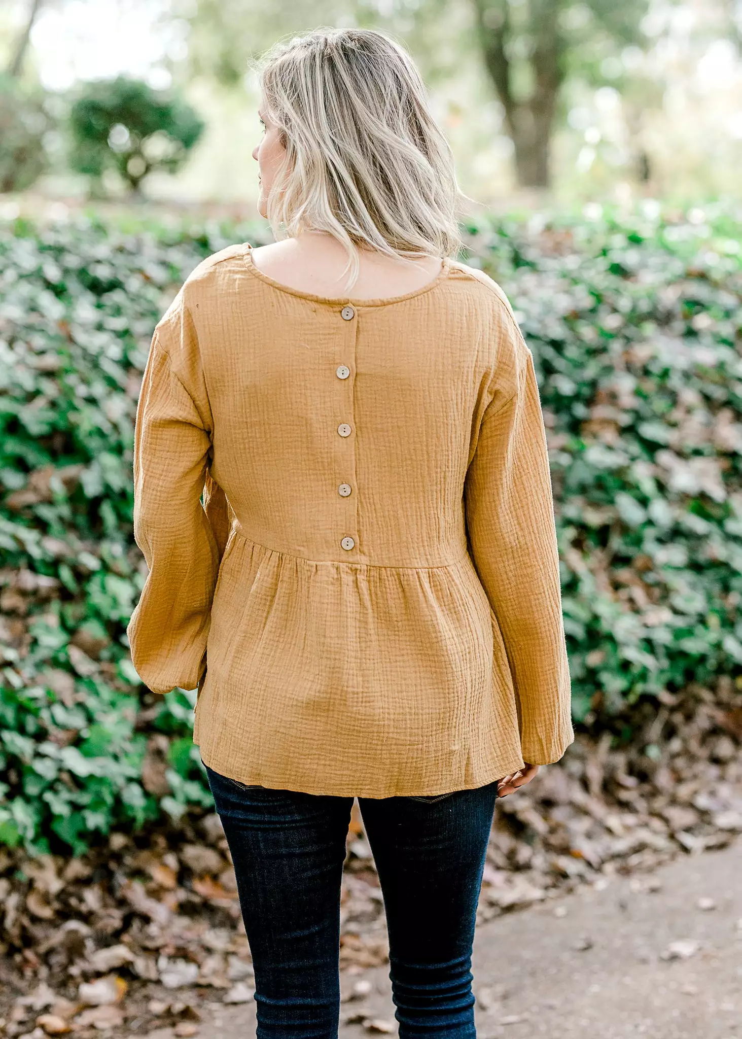 X Camel Colored Wide V Top