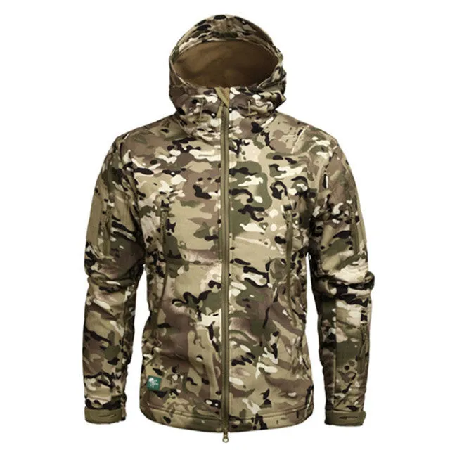 Xituodai Shark Skin Soft Shell Military Tactical Jacket Men Waterproof Army Fleece Clothing Multicam Camouflage Windbreakers 4XL